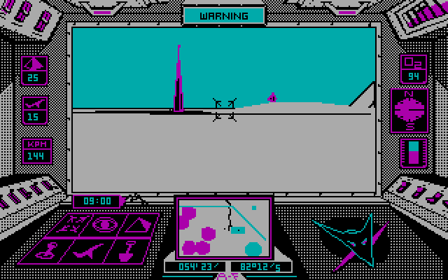 Arcticfox IBM PC/Compatibles Screenshot: Spotted an enemy tower