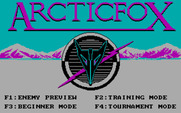 Arcticfox for IBM PC/Compatibles - Title screen