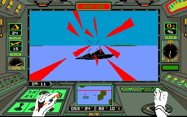 Arcticfox Amiga Screenshot: Enemy destroyed...