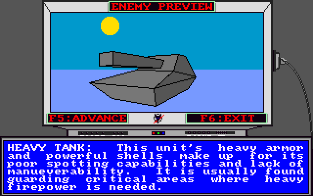 Arcticfox Amiga Screenshot: Enemy preview.
