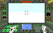 Arcticfox for Amiga - Sometimes blizzards cause visibility to be limited.