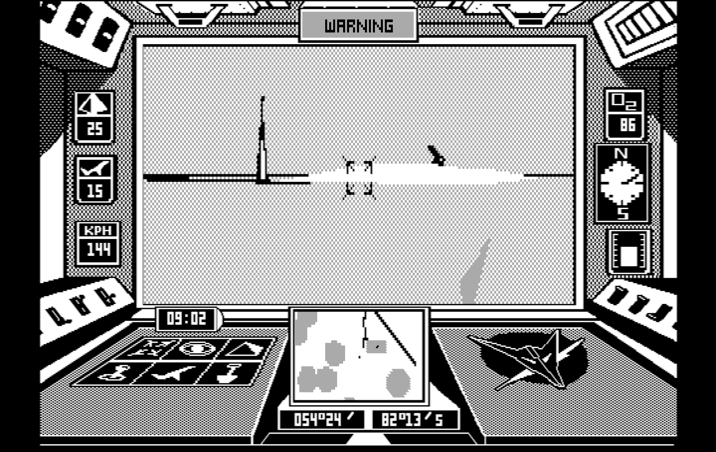 Arcticfox IBM PC/Compatibles Screenshot: Spotted an enemy tower