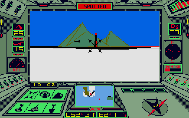 Arcticfox Atari ST Screenshot: There's a target in the distance...