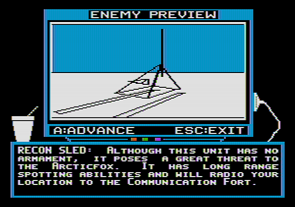 Arcticfox Apple II Screenshot: Yet another enemy you'll encounter...