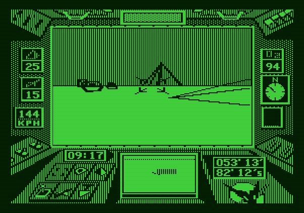 Arcticfox Apple II Screenshot: Enemy tanks in sight!