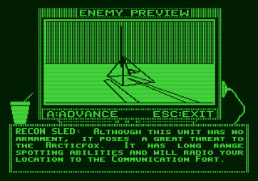 Arcticfox for Apple II - Another one of the enemies you'll encounter...