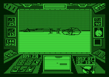 Arcticfox for Apple II - Chasing an enemy tank...