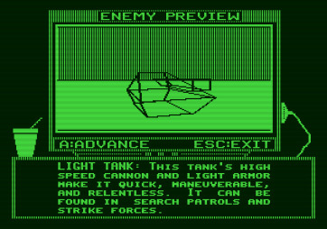 Arcticfox for Apple II - Enemy preview.