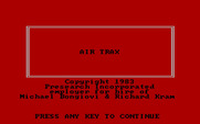 Air Trax for IBM PC/Compatibles - Title screen.