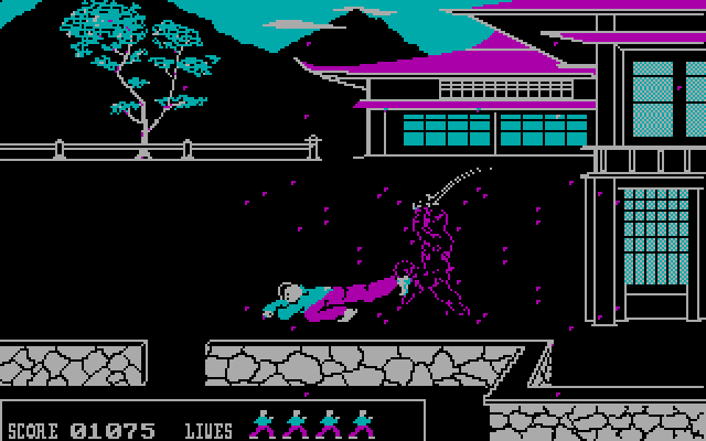Bushido IBM PC/Compatibles Screenshot: Enemy defeated.