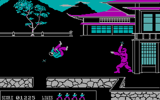 Bushido IBM PC/Compatibles Screenshot: Dodging an attack.