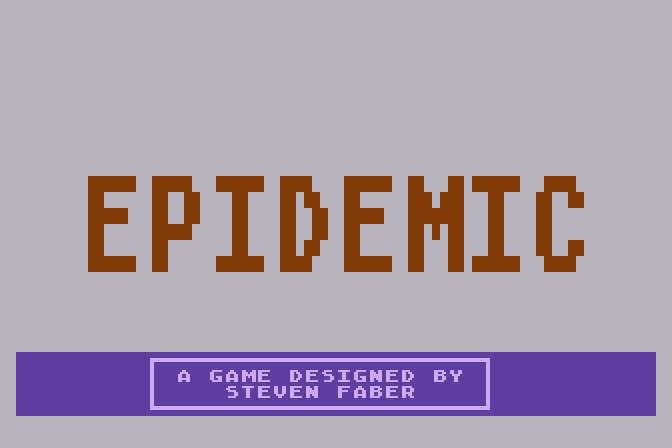 Epidemic! Atari 8-bit Screenshot: Title screen.
