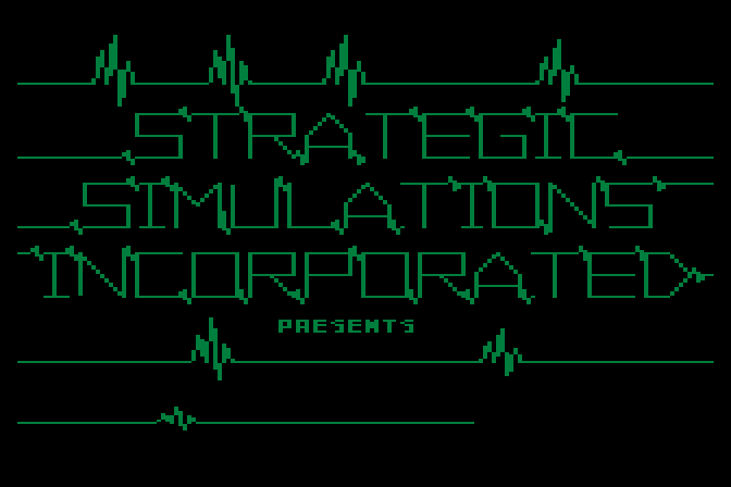 Epidemic! Atari 8-bit Screenshot: SSI presents...