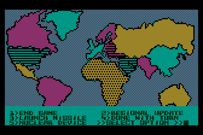Epidemic! Atari 8-bit Screenshot: Select an option...