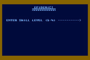 Epidemic! for Atari 8-bit - Enter a skill level...