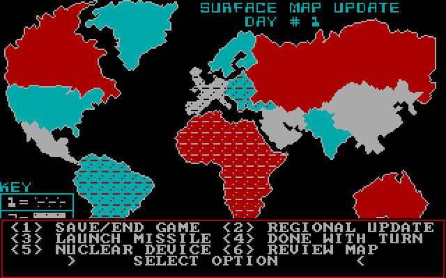 Epidemic! IBM PC/Compatibles Screenshot: Select an option...