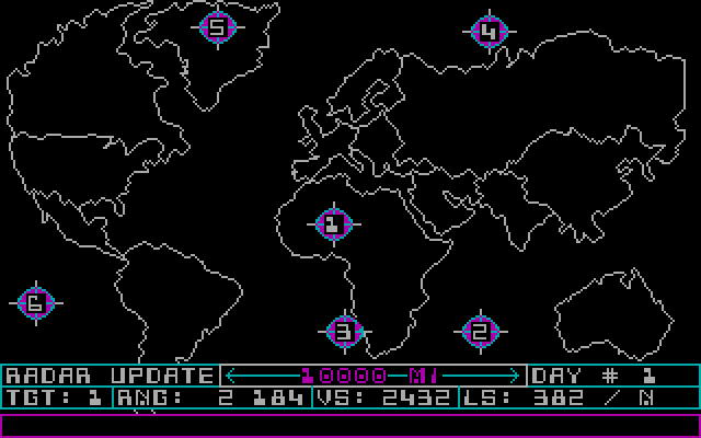 Epidemic! IBM PC/Compatibles Screenshot: The radar view...