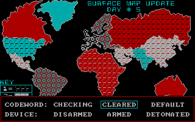 Epidemic! IBM PC/Compatibles Screenshot: Clearance accepted; if an infection is out of control you can destroy a region...