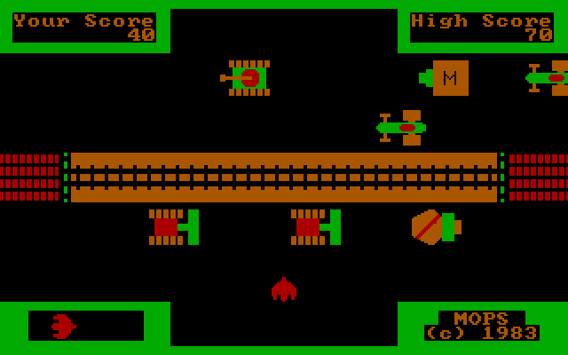 Fowl Play IBM PC/Compatibles Screenshot: Game start; don't get run over.