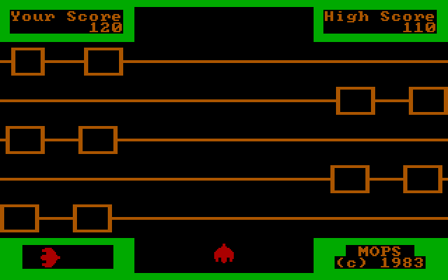 Fowl Play IBM PC/Compatibles Screenshot: Need to use the boxes to cross in this stage of the game.