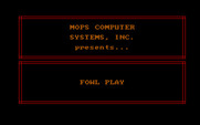 Fowl Play for IBM PC/Compatibles - Title screen.