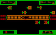 Fowl Play for IBM PC/Compatibles - If you try to cross the tracks a train runs you over.