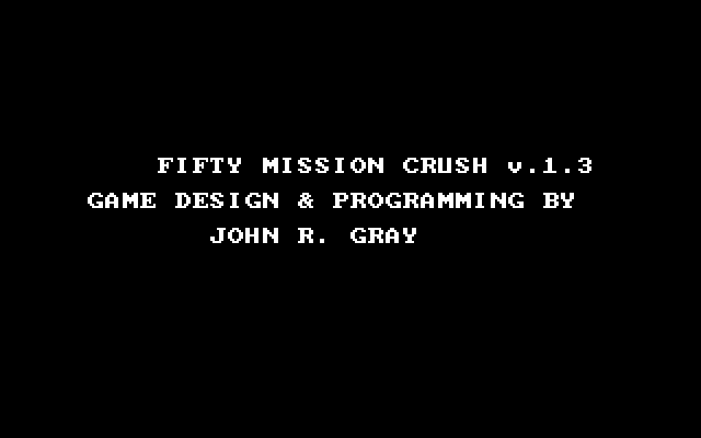 50 Mission Crush IBM PC/Compatibles Screenshot: Title screen.