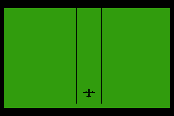 50 Mission Crush Atari 8-bit Screenshot: Ready for takeoff...