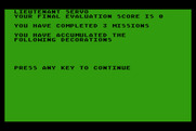 50 Mission Crush for Atari 8-bit - Game over.