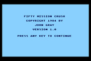 50 Mission Crush for Atari 8-bit - Title screen.