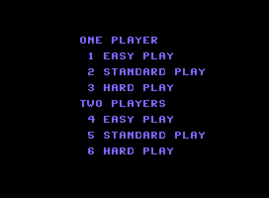 Centipede ColecoVision Screenshot: How many players, and what skill level do you want?