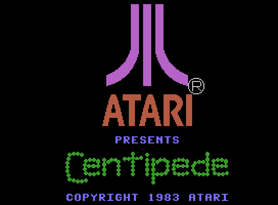 Centipede ColecoVision Screenshot: Title screen.