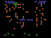 Centipede for ColecoVision - Game over.