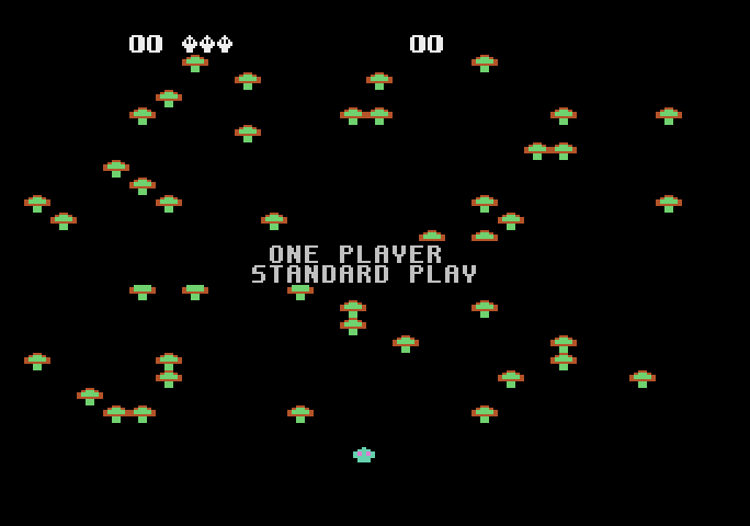 Centipede Atari 5200 Screenshot: Select game options...
