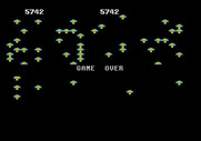 Centipede for Atari 5200 - Game over.