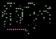 Centipede for Atari 5200 - Watch out for the rapidly approaching centipede and spider!