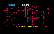 Centipede for Intellivision - Game over.