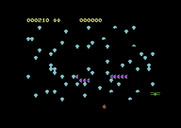 Centipede for Commodore 64 - Game start; here comes the centipede!