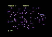 Centipede for Commodore 64 - Careful, don't crash into the spider.