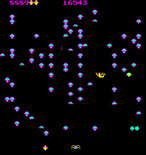 Centipede for Arcade - The scorpion appears and poisons some mushrooms...