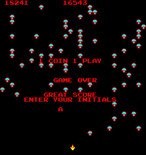 Centipede for Arcade - Game over.