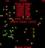 Centipede for Arcade - Game attract mode.