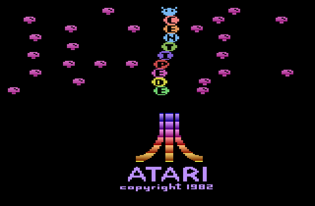 Centipede Atari 2600 Screenshot: Title screen.