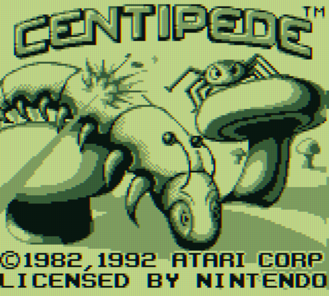 Centipede Game Boy Screenshot: Title screen.