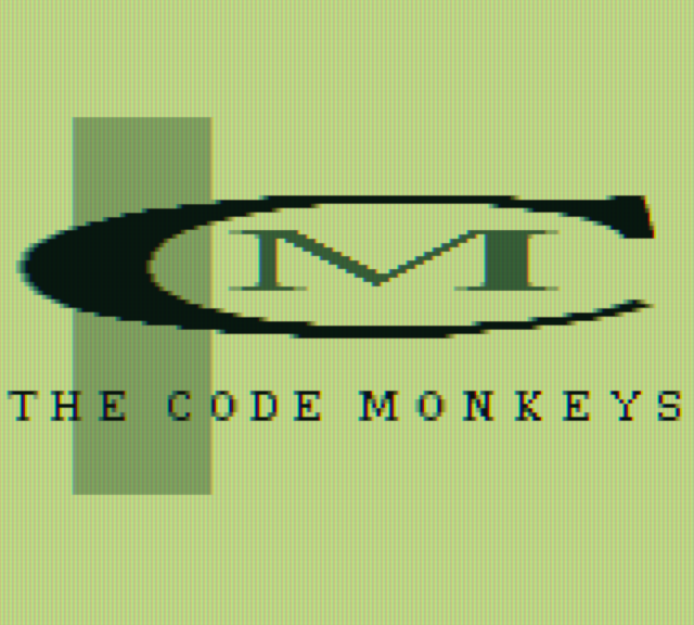 Centipede Game Boy Screenshot: The Code Monkeys logo screen.