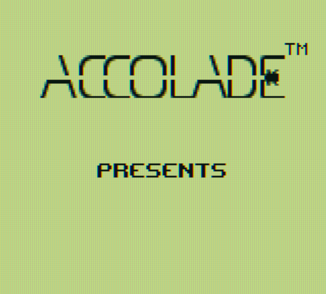 Centipede Game Boy Screenshot: Accolade logo screen.