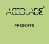 Centipede for Game Boy - Accolade logo screen.
