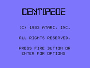 Centipede for TI-99/4A - Centipede title screen.