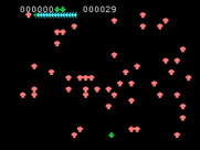 Centipede for TI-99/4A - Game start.