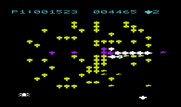Centipede for Commodore VIC-20 - The game changes colors on different levels.